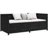  Dnevni ležaj crni 75x190 cm od masivne borovine | Eponuda.com