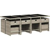  13-dijelni vrtni blagovaonski set s jastucima svijetlosivi | shoptok.hr