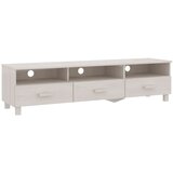 Maison Chic TV omarica - TV stojalo - Televizijska omarica HAMAR bela 158x40x40 cm trdna borovina, (21701946) | Shoptok.si