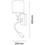 Brilagi LED fleksibilna lampa BOBO WOOD 1xE27/25W/230V + LED/3W hrast/crna/bela/kraljevska | Eponuda.com