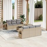 vidaXL 7-dijelni set vrtnih sofa od poliratana s jastucima bež | shoptok.hr