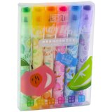  Highlighters In Pen Fruit Stamps Colored Scented 6 Pcs | shoptok.hr