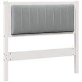  Tapecirani uzglavlje Bijelo 90 cm Čvrsto borovo drvo | shoptok.hr
