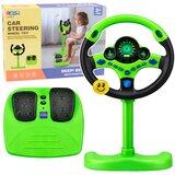  Interactive Steering Wheel on Stand with Pedals Lights Sounds Green Cijene