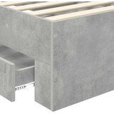  Konstrukcija postelje Betonsko siva 90 x 190 cm Konstruiran les, (5000102103) | Shoptok.si
