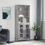 vidaXL Visoka komoda siva sonome 69 5x34x180 cm od konstruiranog drva Cijene