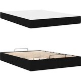  Okvir kreveta s madracem 2 kom. Crna tkanina 140 x 190 cm | Shoptok.si