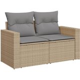  8-dijelni set vrtnih sofa s jastucima bež od poliratana | shoptok.hr