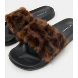 Sinsay Natikače s gornjištem od umjetnog krzna s leopard uzorkom | shoptok.hr