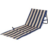 Svilanit Podloga za plažo z naslonjalom modra/peščena Cene