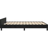  Za krevet s uzglavljem crni 140x190 cm baršunasti | shoptok.hr