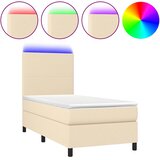  box spring s madracem LED krem 90x190 cm od tkanine | shoptok.hr