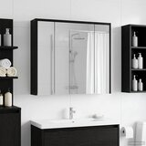  Kupaonski ormar s ogledalom Crni hrast 73,5 x 16 x 62,5 cm | shoptok.hr