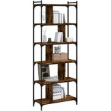  Regal za knjige sa 6 razina boja hrasta 76 x 32 x 192 cm drveni | Shoptok.si