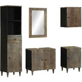 vidaXL Kopalniška garnitura 5-delna trden mangov les | Shoptok.si