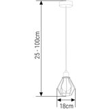  Visilica na sajli 1xE27/35W/230V, prečnik 18 cm, crne boje | Eponuda.com