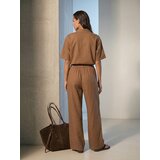 Sinsay Wide leg hlače s viskozom i dodatkom lana | shoptok.hr