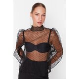 Trendyol Black Watermelon Sleeve Transparent Blouse | shoptok.hr