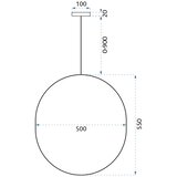 Toolight Viseća stropna svjetiljka APP967-1CP crna | shoptok.hr