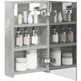  Kupaonski ormar s ogledalom Betonski sivi 30 x 10,5 x 50 cm | shoptok.hr