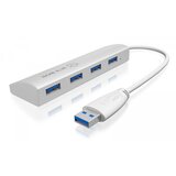 Icybox razdelilec hub 4 vhodi, usb 3.0, bel | Shoptok.si