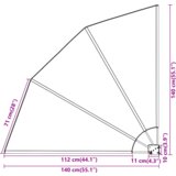 vidaXL Zaslon za zasebnost na balkonu Črna 140 x 140 cm blago | Shoptok.si
