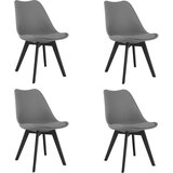 Mark stolica - grafitne / crne noge x 4 | shoptok.hr