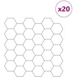  Heksagonska pločica 20 pcs Bijela siva 30 x 30 cm | shoptok.hr