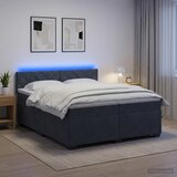  Krevet s box springom, madracem i LED-om Tamnosiva 200 x 200 cm | shoptok.hr
