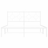  Metalni okvir za krevet s uzglavljem bijeli 140 x 190 cm | shoptok.hr