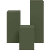 Vanjski Stalak za Biljke Stup 3 kom Olive Zeleni Čelik | shoptok.hr