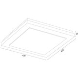  argon 1865 - plafonsko svetlo tabor 4xE27/15W/230V 42x42 cm bela | Eponuda.com