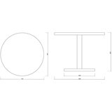 noo.ma Okrogla stranska mizica ø 52 cm Odo – | Shoptok.si