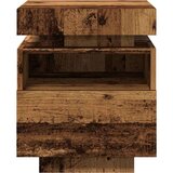 vidaXL Noćni ormarić s LED svjetlima staro drvo 40x39x48,5 cm | shoptok.hr