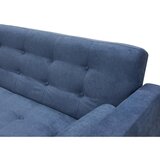 P & B ZOFA S POSTELJNO FUNKCIJO, modra tekstil | Shoptok.si