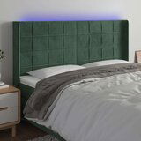  Posteljno vzglavje temno zeleno 183x16x118/128 cm žamet, (20951831) | Shoptok.si