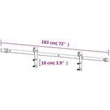  Klizna vrata s priborom za montažu 80 x 210 cm masivna borovina | shoptok.hr