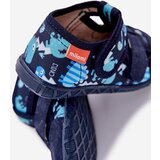 Boto Slippers Milami Children With Velcro In Dinosaur Print Navy Blue Reathiana | ePonuda.com
