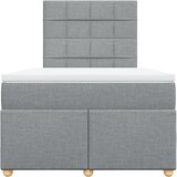  Krevet s oprugama i madrac svjetlosivi 120 x 200cm od tkanine | shoptok.hr