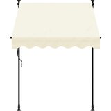 vidaXL Zložljiva tenda krem 150x150 cm tkanina in jeklo | Shoptok.si