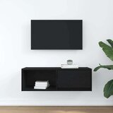 TV ormarić crni hrast 80x31x25 5 cm konstruirano drvo | shoptok.hr