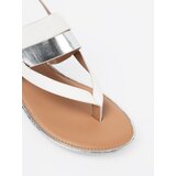 Shelvt White and silver sandals with a wide strap | Shoptok.si