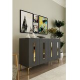 Hanah home Rany 120 - Antracit, Zlatni Antracit Konsolni Sto | Eponuda.com