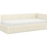  Kutni krevetni okvir s madracem 2 kom. Krema Baršun - Krema 80 x 200 cm | shoptok.hr
