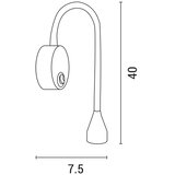  LED fleksibilna lampica IONAS LED/3W/230V 3000K bela | Eponuda.com