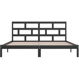  Okvir za krevet od masivne borovine crni 200 x 200 cm | Eponuda.com