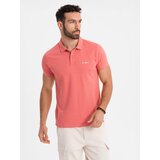 Ombre Cotton pique knit polo shirt - coral | shoptok.hr
