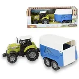 Farm Truck: Traktor za prevoz konjev s prikolico, lučjo in zvokom 23 cm