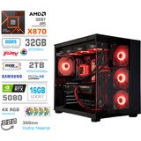 MEGA Računalnik MT S5 R7-7800X3D/RTX5080/32GB-DDR5/2TB-4.0/1050W/Brez OS/črna RGB + Estetski napajalni kabli [Rdeča / Črna], (5000130852) | Shoptok.si