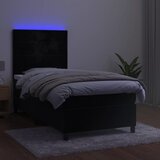  box spring s madracem LED crni 90x200 cm baršun | shoptok.hr